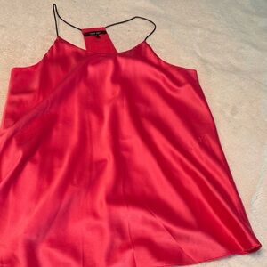 Red Satin Camisole Top